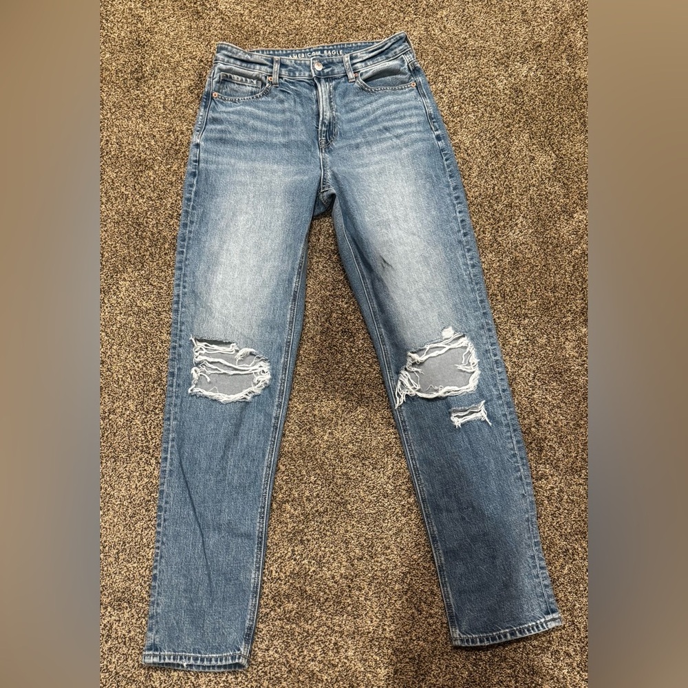 American Eagle Outfitters Light Blue Distressed Skinny Jeans